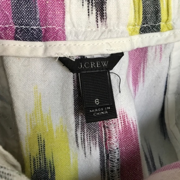SALE J Crew Watercolor Ikat Short City Fit Cuffed - Picture 7 of 9